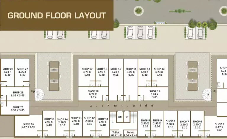 Darshanam Trade Center II - Ground Floor Plan